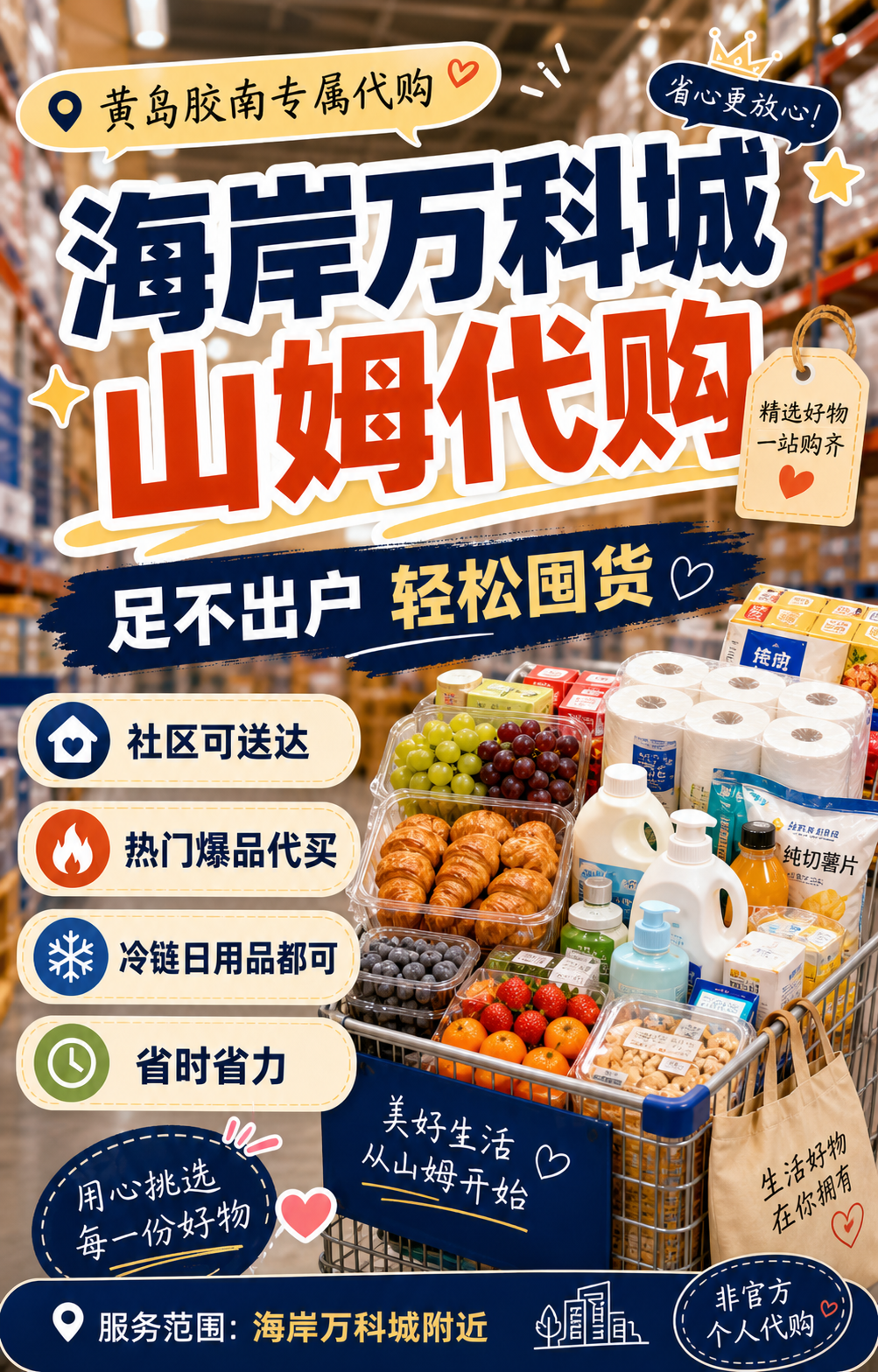 海岸万科城山姆代购宣传图